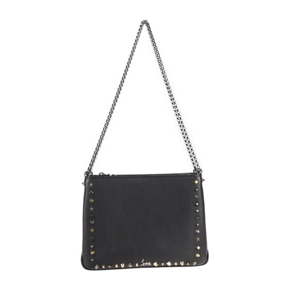 Christian Louboutin Trilby Shoulder Bag Leather Black